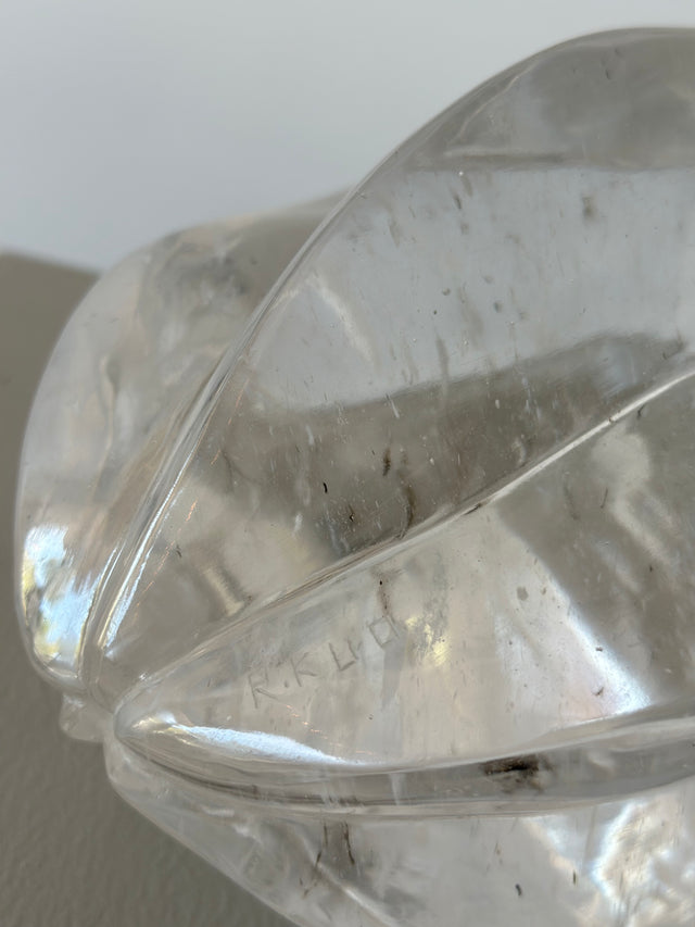 Robert Kuo Art Glass Sculpture of a Carambola or Star Fruit