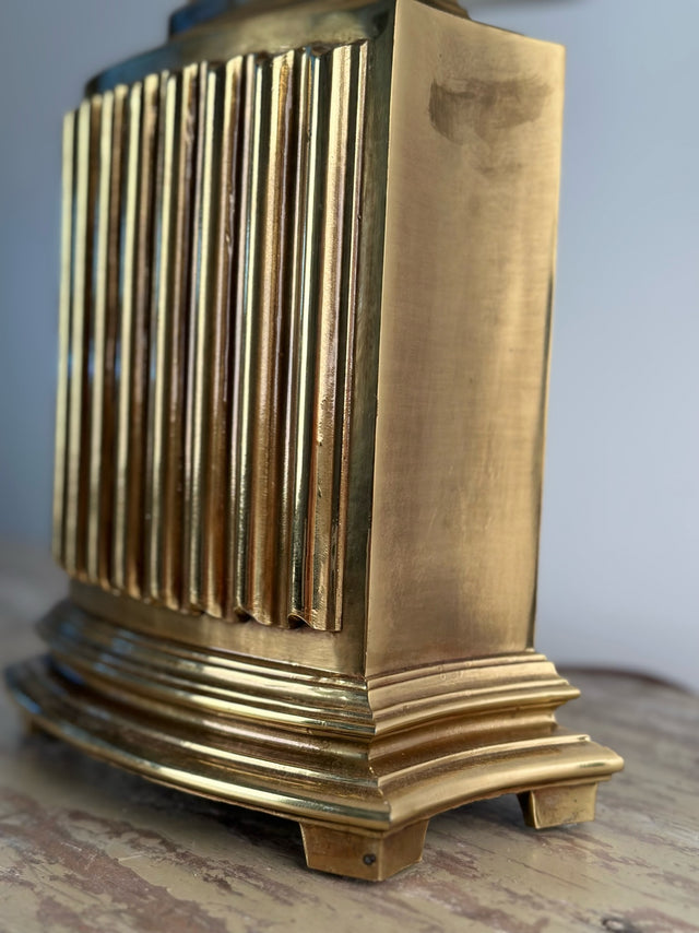 1970s Scalloped Brass Table Lamp