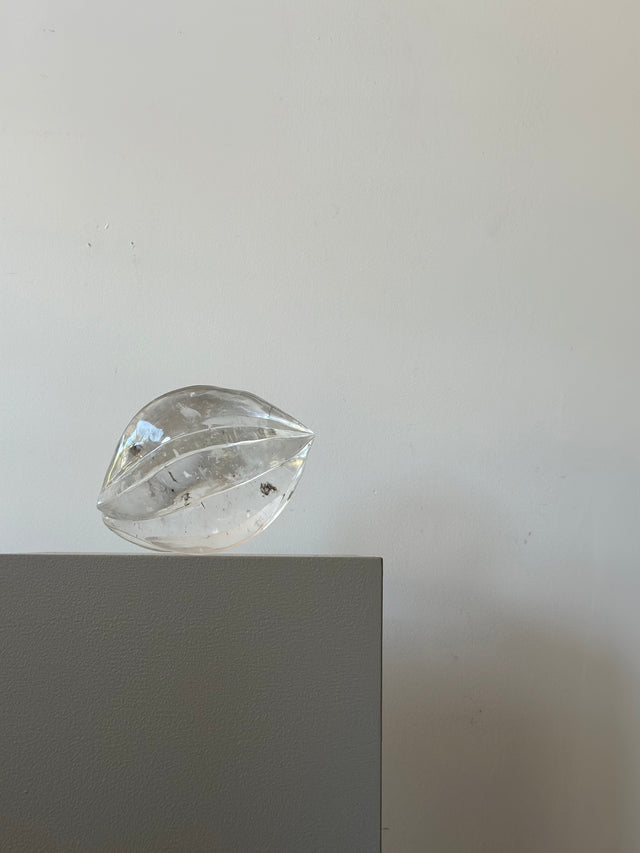 Robert Kuo Art Glass Sculpture of a Carambola or Star Fruit