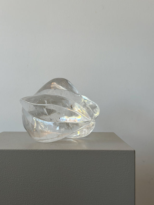 Robert Kuo Art Glass Sculpture of a Carambola or Star Fruit