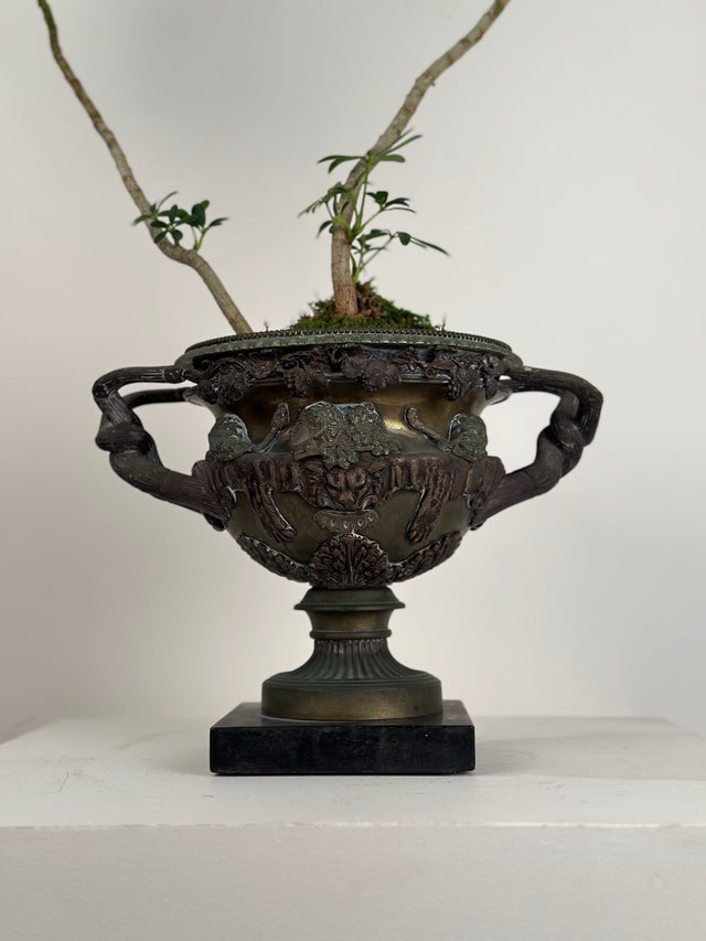 19th Century Reproduction of “The Warwick Vase” on Marble