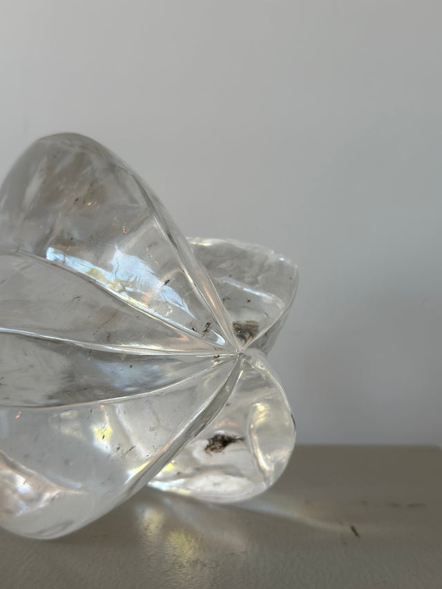 Robert Kuo Art Glass Sculpture of a Carambola or Star Fruit