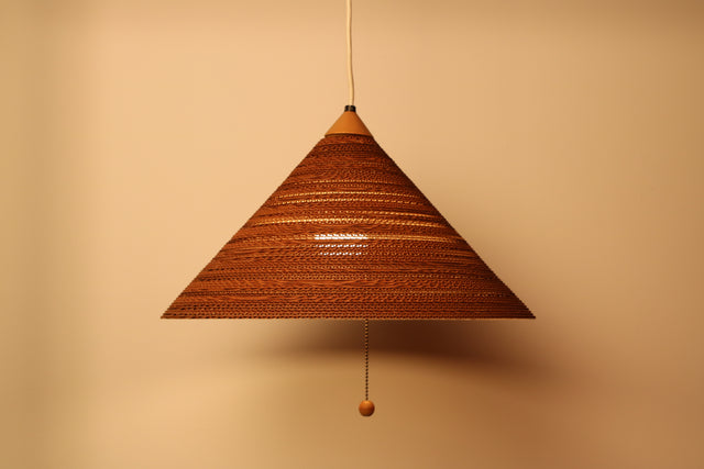 Frank Gehry corrugated cardboard hanging pendant lamp 1980s